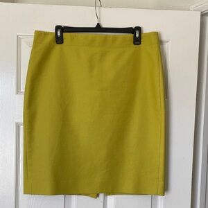 J. Crew Pencil Skirt in Vibrant Yellow